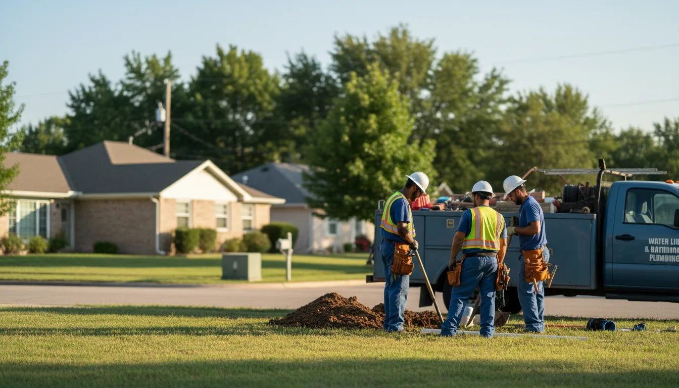 Residential water line and bathroom plumbing service in Mitchells, VA